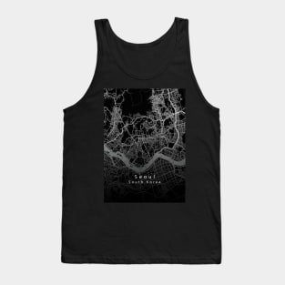 Seoul South Korea City Map dark Tank Top